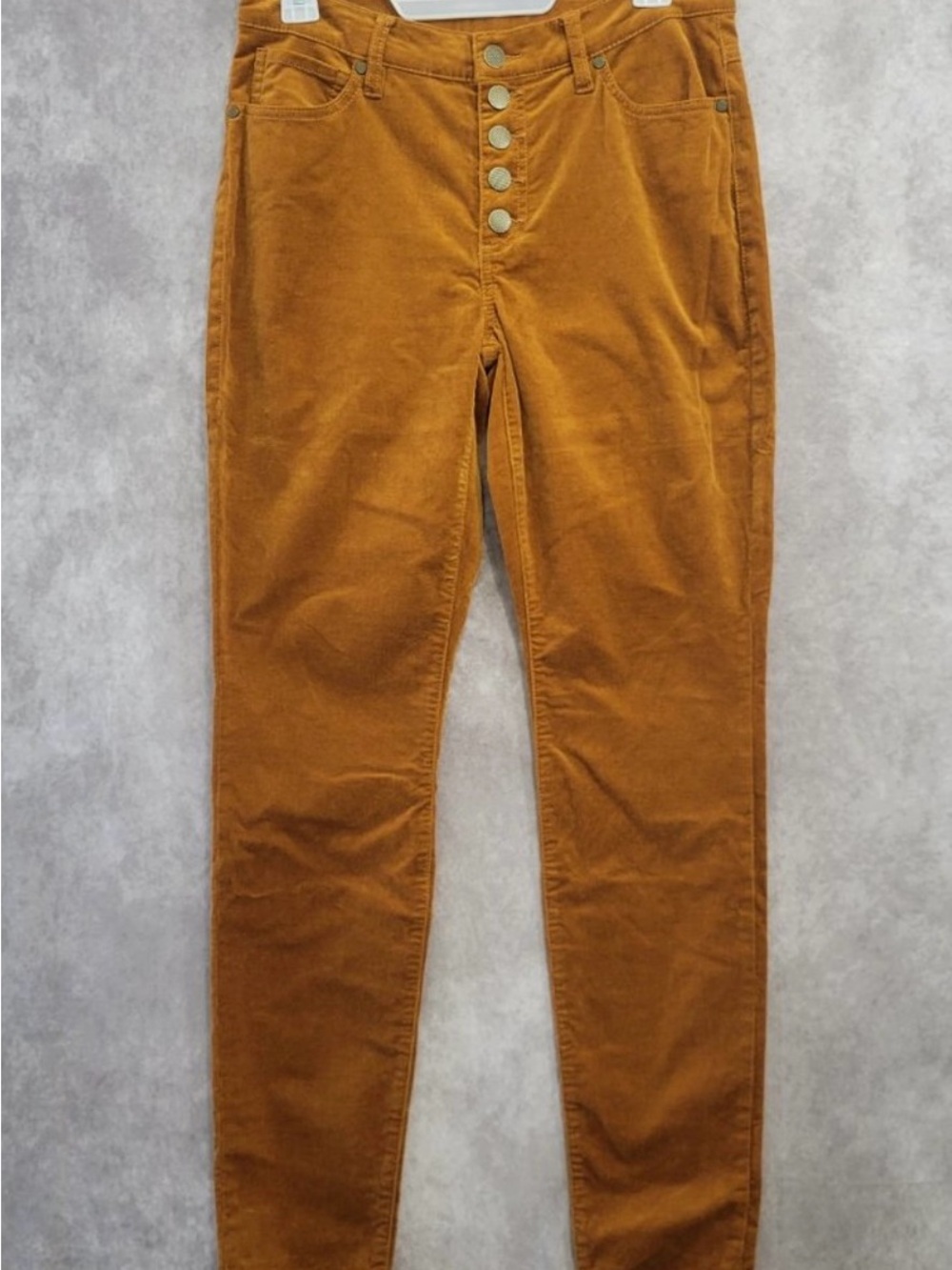 CAbi Mustard Brown Golden Eye Cords Button-Fly Pants - Size 6